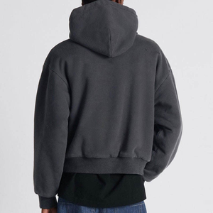 Sudadera con capucha para hombre de gran tamaño de 600gsm French Terry Essentials 100% algodón de peso pesado Regular Fit bolsillo de invierno - Product Image 3