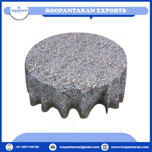 Dernière conception 100% coton 20 nappe en bâches bloc à la main imprimé bien absorbant 275 cm chemins de table tricotés à fleurs - Product Image 6