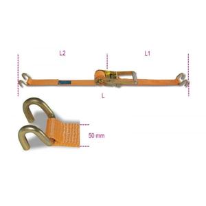Amarre de carraca de poliéster (PES) de alta tenacidad con gancho simple LC 1500kg, con gancho - Product Image 3