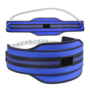 Ceinture de musculation en nylon personnalisée, ceinture de gym en néoprène avec chaîne en acier de 32 pouces, ceinture de musculation en néoprène noire pour dips, vente en gros - Product Image 5