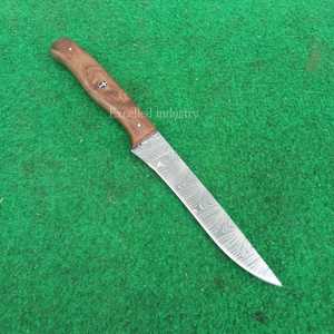 มีดหั่นเนื้อเหล็กดามัสกัสทำด้วยมือมีดทำครัวคมพิเศษพร้อมด้ามไม้ - Product Image 3