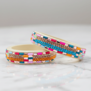 Ensemble de 2 bracelets en laque Mosaic Bloom - Product Image 2