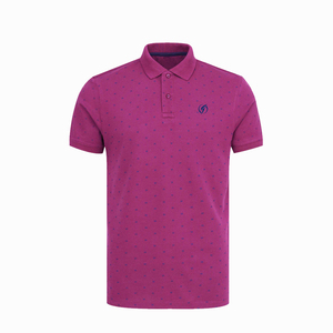 เสื้อโปโลผ้าฝ้าย100% สำหรับผู้ชายเสื้อโปโลแขนสั้นสำหรับออกกำลังกายผ้าถักโลโก้ตามสั่ง - Product Image 1
