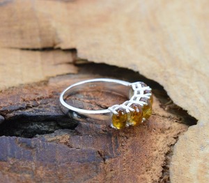 Anillo de estilo bohemio de Plata de Ley 925 con piedras preciosas de turmalina, regalo de boda chapado en rodio para mujer, joyería hecha a mano para fiestas - Product Image 3