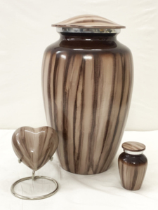 Urnas de cremación para adultos de aluminio con aspecto de mármol para cenizas humanas con bolsa de terciopelo gratis - Product Image 6