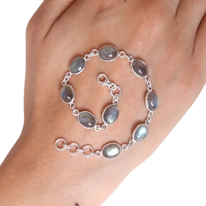 Trending 925 Sterling Silver Labradorite Gemstone <b>Bracelet</b> Jewelry Handmade Silver <b>Boho</b> Style <b>Bracelet</b> Jewelry For Women Gift - Product Image 1