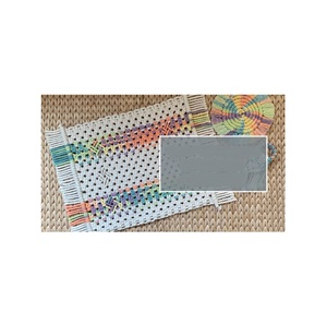 <b>Slate</b> Coasters Kitchen Dining Heat Resistant Round Placemats Boho Macrame Woven Tassel Print <b>Table</b> <b>Mats</b> Pad Non-Slip Placemats - Product Image 1