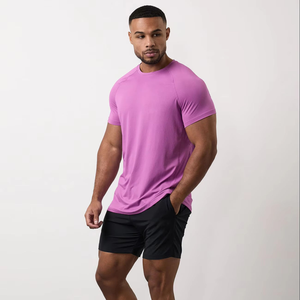 Vêtements de sport respirants de haute qualité en gros, fabricant de vêtements de sport de musculation, t-shirts ajustés pour hommes - Product Image 2