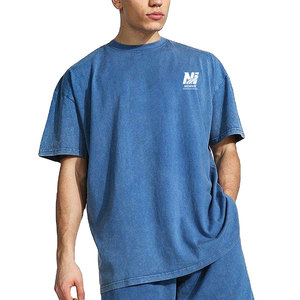 Fournisseur de vêtements streetwear décontractés en coton à manches courtes, t-shirts vintage délavés à l'acide, couleur personnalisée, vente en gros - Product Image 1