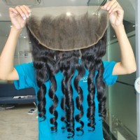 Bundles de cheveux humains de 30 pouces Vietnam cheveux bruts ondulés super doublement étirés avec fermeture à lacet 5x5