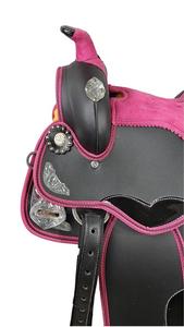 Sillín Sintético Occidental de Alta Calidad con Cuero PU y Fibra, Herrajes de Acero Inoxidable - Productos a Juego para Carreras de Caballos Ingleses - Product Image 4