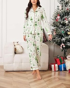 2026 Luxury Custom Eco Friendly Women's Bamboo Microfiber Breathable Soft Knit Long Top & <b>Pants</b> Loungewear Pajamas Sets - Product Image 3