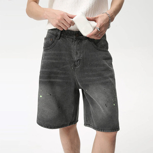 Shorts en jean mi-longs personnalisés pour hommes, en coton respirant, style streetwear d'été, avec logo brodé, marque privée, décontracté léger - Product Image 2