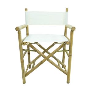 Silla Plegable de Bambú Estilo Resort con Asiento de Lona, Fácil Almacenamiento, Sillas de Jardín para Exteriores, Venta al por Mayor Viettimecraft - Product Image 6