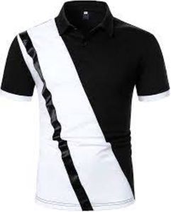 T-shirts polo à manches courtes en coton biologique pour hommes, col en coton lavable imprimé avec design personnalisé, tricot écologique 100% - Product Image 1