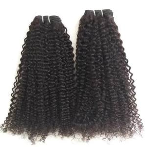 Morceau de cheveux de qualité supérieure crépus bouclés vierge Remy Machine trame Extension de cheveux pour les femmes cheveux longs bouclés perruque Machine trame unique - Product Image 2