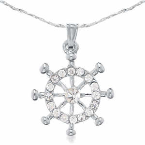 Kriaa 14K oro colgante collar de moda diamante rodio y oro rosa chapado geométrico cadena de oro blanco-1202607 - Product Image 1