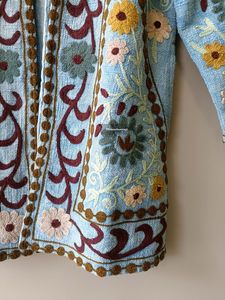 Veste longue d'hiver brodée à la main pour femme, vêtement de plage, nouvelle collection - Product Image 5