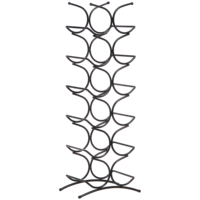 Casier à vin en métal design classique décor cuisine étagère support stockage noir affichage comptoir porte-bouteilles en métal