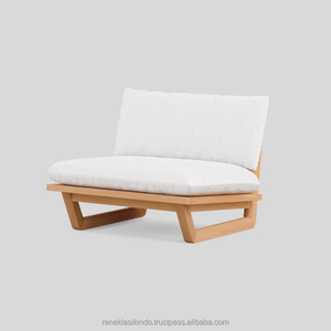Conjunto de restaurante: 91x88x68 pulgadas, hecho de madera de teca y asientos de espuma suave y gruesa - Product Image 1