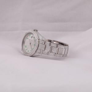 Enhance Fashion With Iced Out Hip Hop Luxury Moissanite Diamond Studded <b>Watch</b> Quartz Movement Date Function for Men and Women - Product Image 3