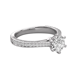 Anillo Solitario de Oro de 10K con Diamante Brillante Cultivado en Laboratorio - Product Image 5