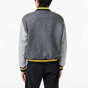 แฟชั่นที่กําหนดเองUnisexหนังแขนChenilleเย็บปักถักร้อยPatched Varsityแจ็คเก็ตVINTAGE Streetwearแจ็คเก็ตเบสบอลสําหรับชาย - Product Image 3