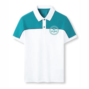 Gran oferta de algodón 100% para hombre, camiseta Polo personalizada de buena calidad, Color sólido, estilo informal, patrón, 180g, tela, peso frontal - Product Image 2