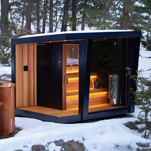 Sauna en cèdre rouge pour 6 personnes, sauna extérieur avec chauffage Harvia <span class=keywords><strong>Sona</strong></span>, cabine de sauna à chaleur sèche extérieure - Product Image 1