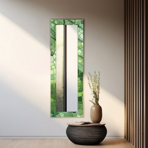 <b>Mosaic</b> Spiral Frameless Round Glass Wall <b>Mirror</b> Stylish 3D Decorative Accent for Modern Living Room Bedroom Wedding Home Decor - Product Image 2