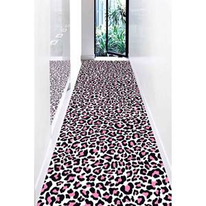 Pink Leopard Print <b>Chenille</b> <b>Rug</b>: Modern Front Door Mat - Product Image 4