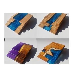 Fantaisie artistique résine décorative bois massif thé caboteur résine coussin isolant sous-verres personnalisés maison et cuisine - Product Image 6