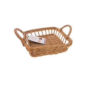 Cesta de ratán tejido natural con asa de estilo rústico para regalos y uso diario - Product Image 2