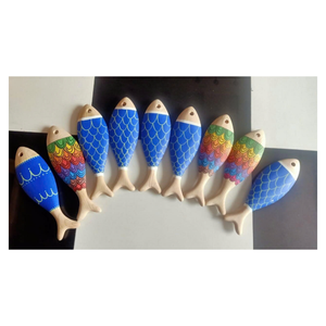 Sculpture en bois artisanale de haute qualité, motif poisson marin, décoration d'intérieur unique et idée cadeau du Vietnam - Product Image 3