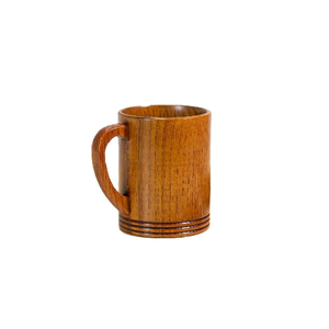 Tasse à café en bois écologique fabriquée à la main verres en bois naturel durable avec poignée pour thé café ou cadeaux pour les promotions - Product Image 1