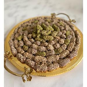 Highest Quality <b>Chocolate</b> Serving Tray With Golden Metal Square Sweets Dessert Tray Perfect For <b>Weddings</b> Parties And Anniversary - Product Image 5