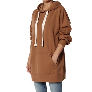 Haute qualité 500gsm pull lourd sweat à capuche allongé éponge française sans cordes respirant hommes sweats à capuche allongés - Product Image 3