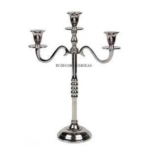 Black Color Powder Coated Unique Fancy Designer Heavy Duty Metak 5 Tier <b>Candle</b> <b>Stick</b> <b>Holder</b> For Wedding & Parties Table Supplies - Product Image 5