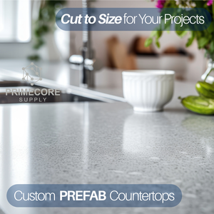 Prime Core Custom Kitchen Bathroom Vanity Tops <b>Artificial</b> <b>Stone</b> Eco-Friendly Non-Toxic Contemporary Carrara Calacata Hotel - Product Image 3