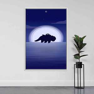 ผ้าใบกระจกเทมเปอร์ลายอนิเมะสุดหรู: งานศิลปะติดผนังพิมพ์ลายทันสมัย ผ้าใบกรอบสีขาว - Product Image 1