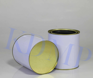 กล่องดีบุกโลหะกลม1L บรรจุภัณฑ์ที่ทนทานและกันรั่วสำหรับสีน้ำและสารเคมีอุตสาหกรรมสำหรับใช้ในครัวเรือน - Product Image 1