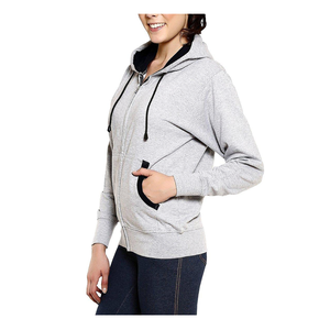 Sudaderas con Capucha de Alta Calidad, 100% Algodón, Color Sólido, Otoño Invierno, Ecológicas, para Gimnasio, Casuales, Moda Urbana, Corte Ajustado para Mujer - Product Image 3