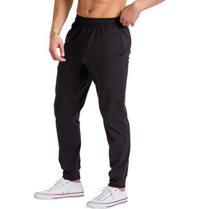 Personalizado Unisex Casual largo Regular Fit entrenamiento Jogger pantalones de chándal cintura elástica 3 bolsillos 100% algodón Pantalones deportivos OEM - Product Image 2