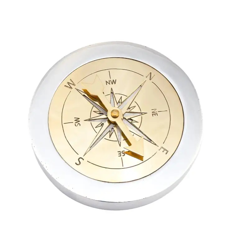 Top on Demand High Quality Brass Antique Compass Travelling Camping Directional Marine Paper Weight Best Gift For Her/Him