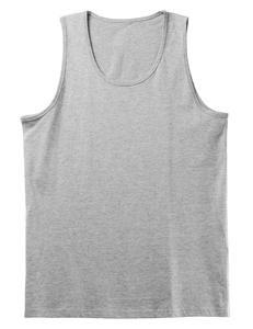 เสื้อกล้ามออกแบบเองสําหรับผู้ชายผ้าฝ้าย 100% ผู้ผลิตอินเดีย OEM ธรรมดาพิมพ์ Sandos ยิมสวมใส่สีที่กําหนดเองออกแบบโลโก้ - Product Image 3