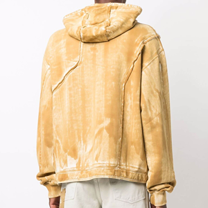 Sweat à capuche personnalisé 100% coton pour hommes de haute qualité vieilli acide Stonewash OEM Vintage Sunfaded Wash boîte vierge brodée hiver - Product Image 3