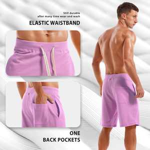 กางเกงขาสั้นผู้ชายผ้าฝ้ายฟลีซ/เทอร์รี่ 100% ผลิตตามสั่ง สไตล์ไฮสตรีท ปักลาย ขายส่ง ผลิตในปากีสถาน - Product Image 5