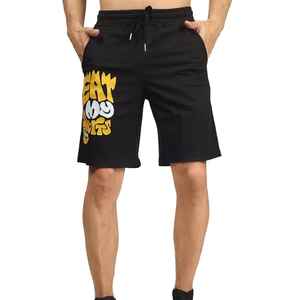 2025 Logo personnalisé 100% coton Shorts de sport d'entraînement pour hommes vente chaude solide noir sérigraphie Shorts vierges - Product Image 5