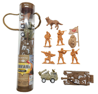 Dollar article magasin Promotion jouets Mini jouet soldats de l'armée véhicule militaire jeu de guerre ensemble réservoir champ de bataille accessoires jouet