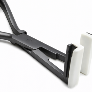 Pinzas para Extensiones de Cabello con Cinta Adhesiva, Herramienta de Sellado de Punta Plana de Acero Inoxidable con Almohadillas de Silicona para una Instalación y Remoción Seguras - Product Image 2